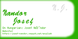 nandor josef business card